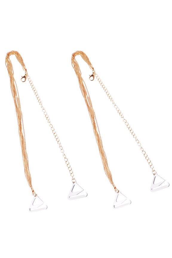 Tassel Shoulder Girdle Easy to Wear Adjustable Golden Metal 2Pcs