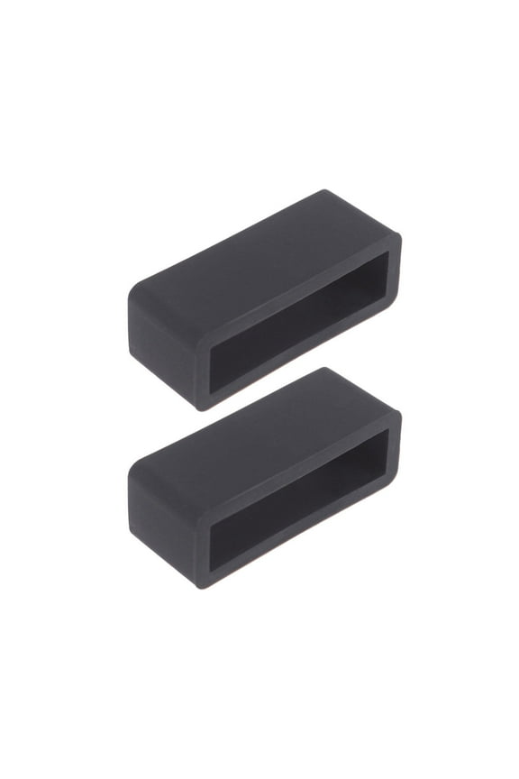 2Pcs Silicone Watch Band Ring Round Shape for Wristwatch Strap 1.02X0.28in