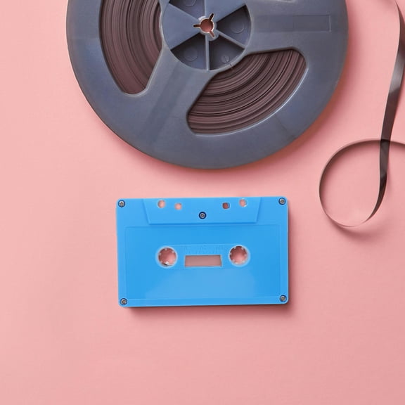 LEORX 2Pcs Sky-Blue Plastic Empty Cassette Tape for Collectors and Music Lovers