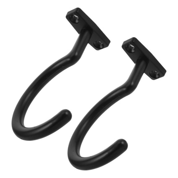 LEORX 2Pcs Sleek Finish Iron Billiard Cue Hooks Pool Table Accessories for Home Use