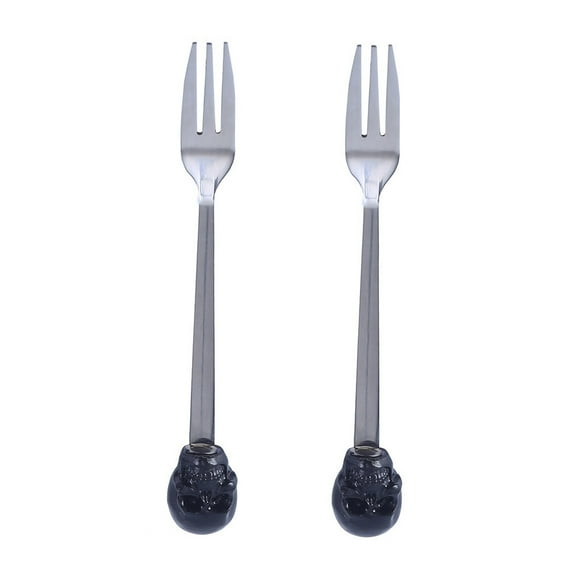 LEORX 2Pcs Small Appetizer Forks for Picking Small Items