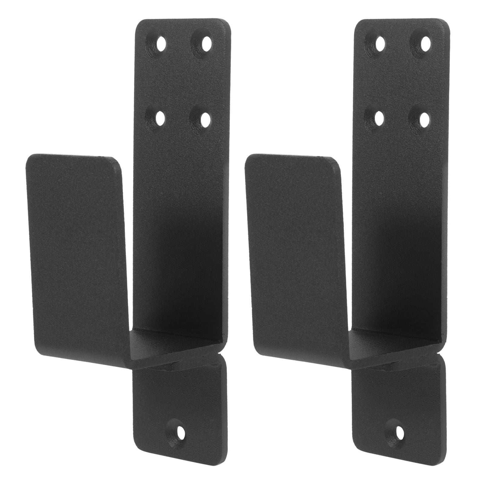 LEORX 2Pcs Stainless Barn Door Hardware U Shaped Bracket for Front Door 5.6x1.8x1.6in