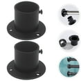thumbnail image 1 of LEORX 2Pcs Stainless Steel Black Closet Rod Brackets for Wardrobe Rod Support, 1 of 6