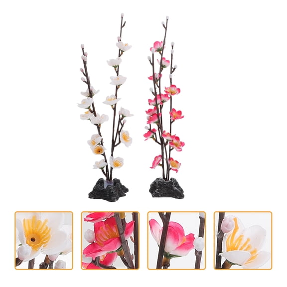 LEORX 2Pcs Sushi Decoration Flower in White for Restaurant Decoration