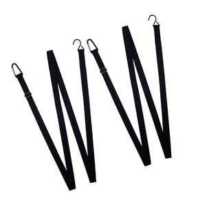 LEORX Tie Down Straps Car Cover Straps Black Metal 2Pcs
