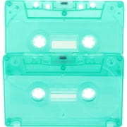 LEORX 2Pcs Vintage Blank Cassette Blank Audio Cassette Plastic Light Green Decoration for Party Favors
