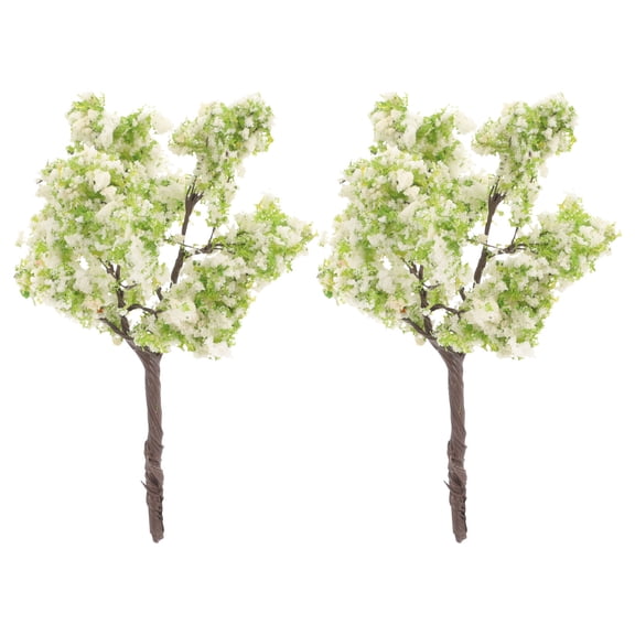 LEORX 2Pcs Lightweight Tabletop Tree Figure Assorted Color for Diorama Decor