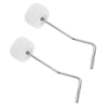 thumbnail image 1 of LEORX 2Pcs White Felt Metal Bass Drum Beaters for Percussion Instrument Accessories, 1 of 8