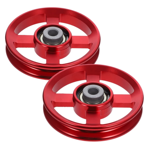 LEORX 2Set Aluminium Alloy Fitness Pulley Wheel for Gym Equipment Round Heavy Duty Cable Exercise