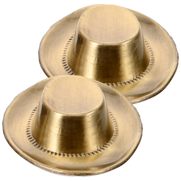 LEORX 2Set Classic Cowboy Hat Pendants Alloy Antique Copper Jewelry Accessories for DIY Enthusiasts