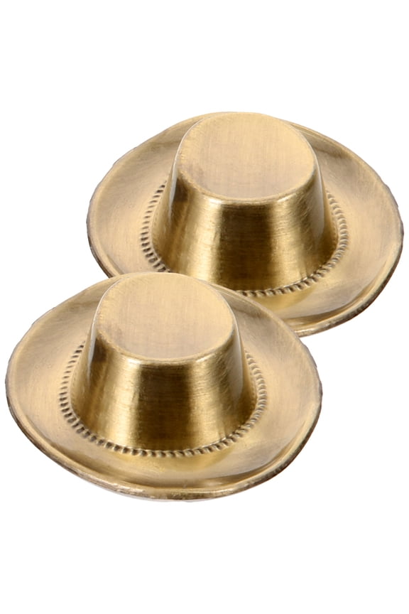 2Set Classic Cowboy Hat Pendants Alloy Antique Copper Jewelry Accessories for DIY Enthusiasts