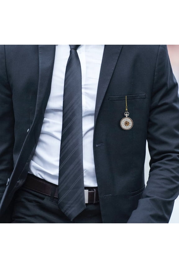 Sturdy Golden Metal Pocket Watch Chain for Hanging Use Polished Design 2Pcs