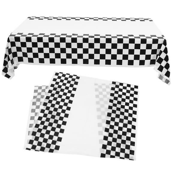 LEORX 2Pcs Fiesta Table Cloth Decorative Checkered Table Cover for Dining and Restaurant Use