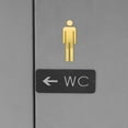 thumbnail image 1 of LEORX 2Set Restroom Sign Golden Stainless Steel Rectangular For ADA Bathroom Sign In Public Facilities, 1 of 7