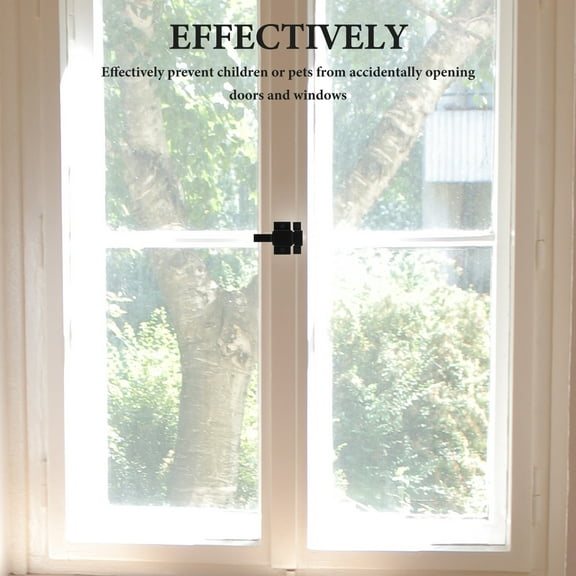 LEORX 2Set Self Latching Gate Latch Black Aluminum For Pet Doors