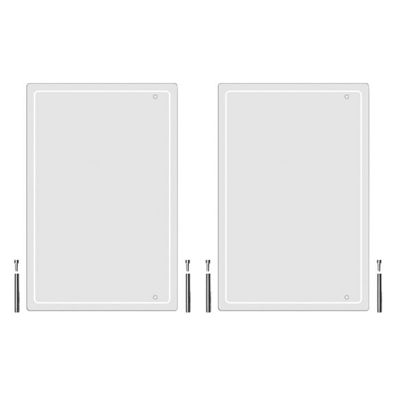 LEORX 2Sets Acrylic Portable White Board for Note Taking Desk Accessory Home Office