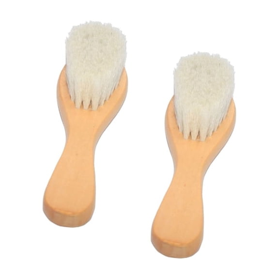 LEORX Scalp Brush Khaki Wood 2Pcs