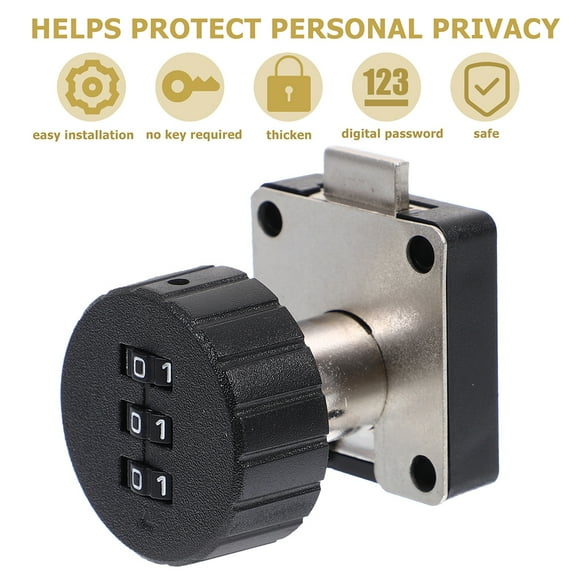 LEORX 2pcs Cabinet Safety Locks Black Plastic Secure Information for