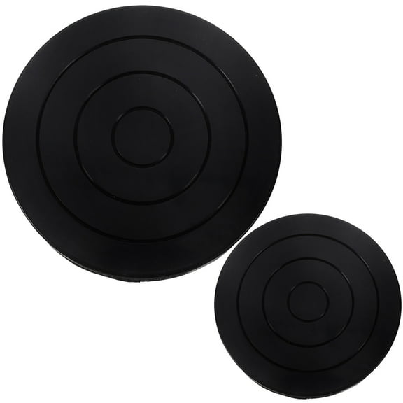 LEORX Clay Sculpture Turntable Black Plastic 2Pcs