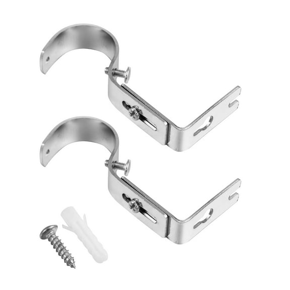 LEORX 2pcs Curtain Rod Holders Sturdy Brackets For Window Shades And Drapery For Home Decoration Various Rooms