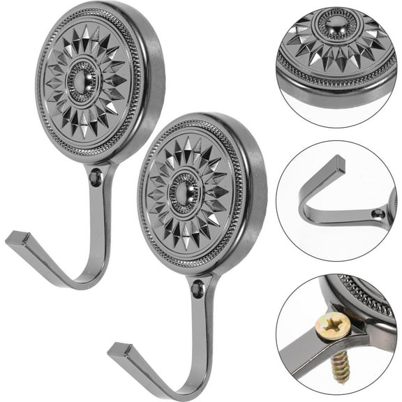 LEORX 2pcs Curtain Tiebacks Zinc Alloy Wall Decoration for Homeowners and Offices