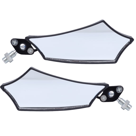 LEORX 2pcs Cycling Mirror Aluminum Alloy Scratch Resistant Round Black Mirrors for Electric Bike Use