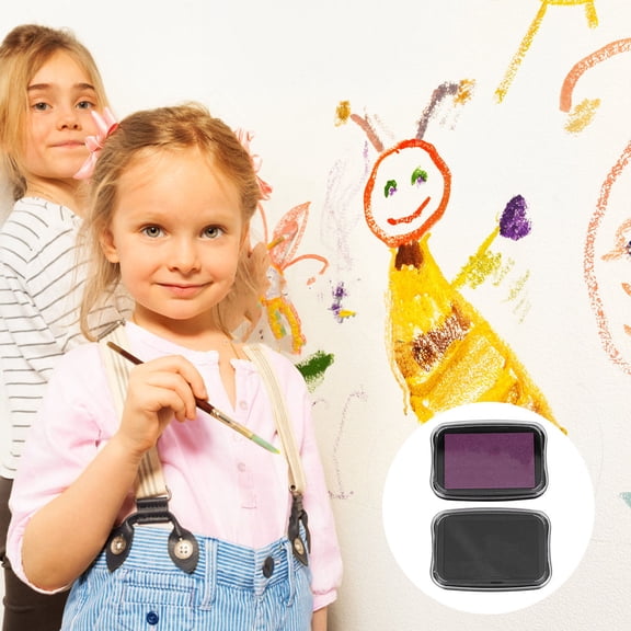 LEORX 2pcs Diy Ink Pad Water Based Graffiti Stamp Pad For Easy Clean For Projects Includes Retro And Colors