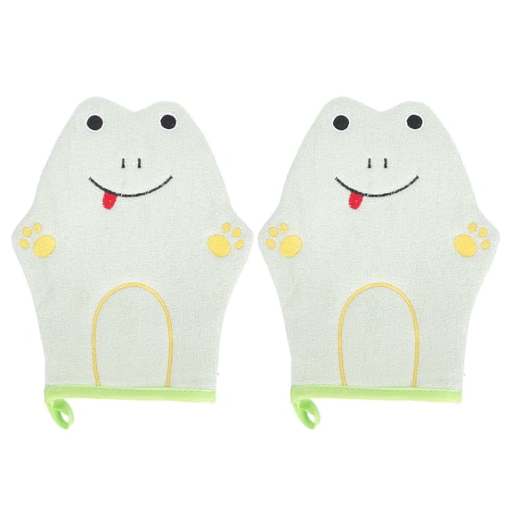 LEORX 2pcs Exfoliating Gloves for Shower Cleaning Pores and Bathing