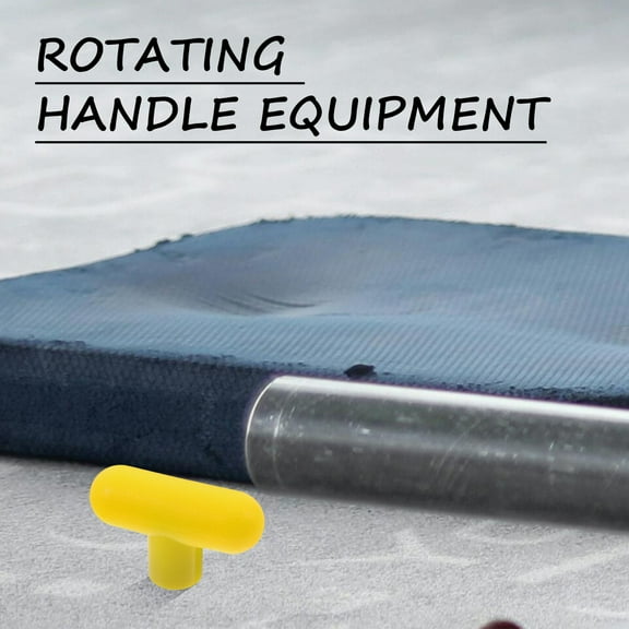 LEORX 2pcs Heavy Duty Gym Cable Handles Yellow PP T Shaped For Fitness Equipment Training