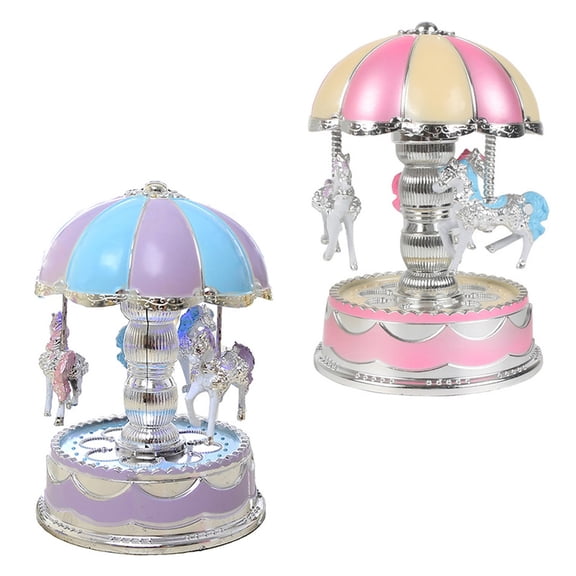 LEORX carousel musical Musical Box Plastic Plays Melodies for Women in Bedroom 2pcs