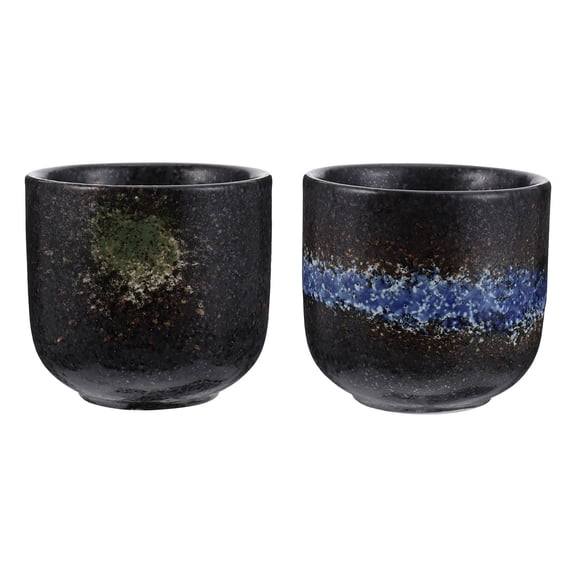 LEORX 2pcs Japanese Ceramic Cups Table Decor Mugs For Tea Milk Water Unique Design For Home Office Use