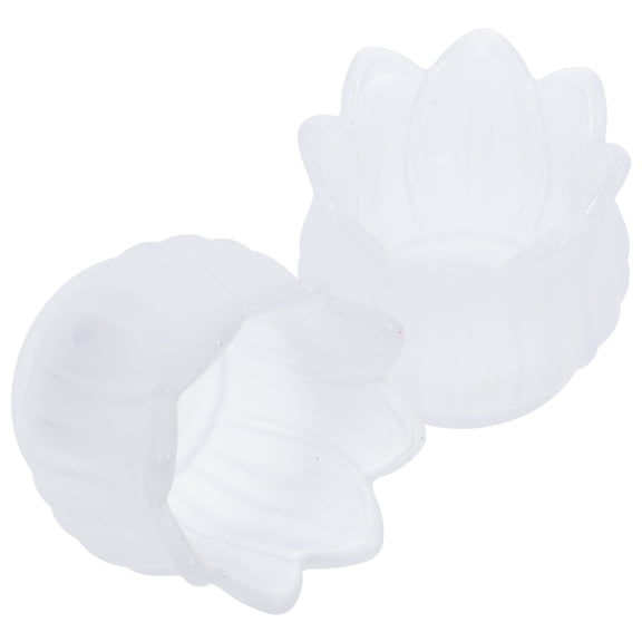 LEORX 2pcs Large Glass Candle Holders Votive Pillar Flower Table Centerpiece Decor