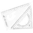 thumbnail image 1 of LEORX Triangular Ruler Set Transparent Plastic 2Pcs For Drawing And Measuring, 1 of 8