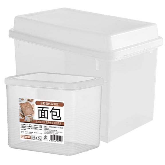 LEORX 2pcs Plastic Bread Container Airtight For Homemade Bread Food Preservation Use