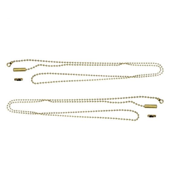 LEORX 2Pcs Fan Pull Chain with Connector in Golden Color for Lamp Accessories