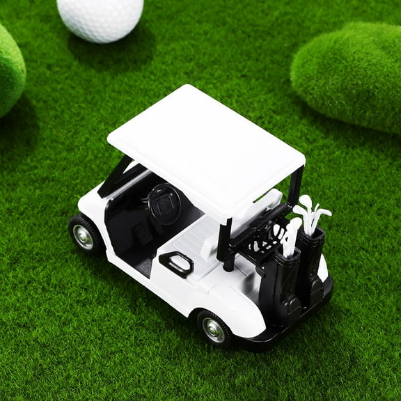 LEORX 2pcs Mini Golf Cart Model for Golf Themed Decorations and Office Decor