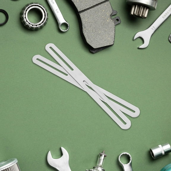 LEORX Adjustable Flat Flat Straight Brace Brackets Stainless Steel Silver 2Pcs