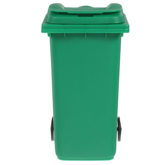 LEORX 2pcs Table Rubbish Bin PP Green Simple and Stylish Trash Can for Office