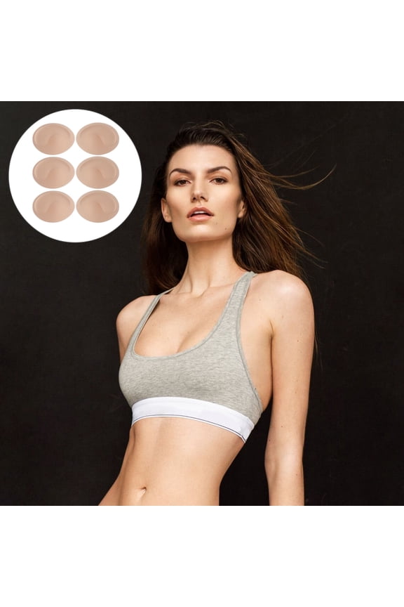 3 Pairs Bathing Suit Pads Beige Sponge Lightweight for Swimming