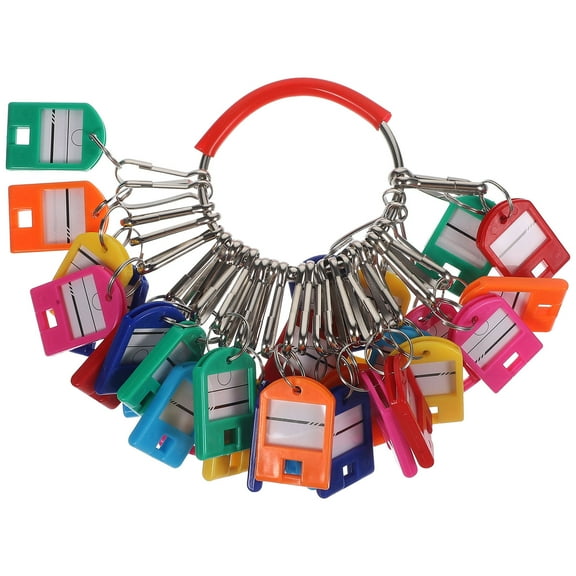 LEORX 30 Key Chain Identification Tags Portable Key Organizer Assorted Color For Friends And Individuals