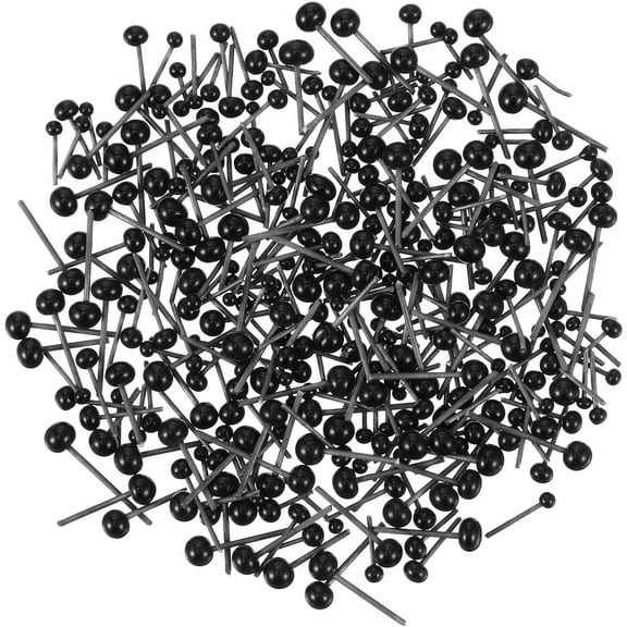 LEORX Small Eyes For Crafting Craft Eyes Black Glass For Clay Dolls DIY Projects 1 Set