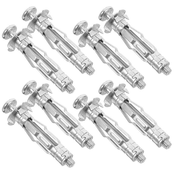 LEORX 30Pcs Cylindrical Galvanized Steel Hollow Wall Anchors for Drywall Fixing 1.6x0.5x0.5in