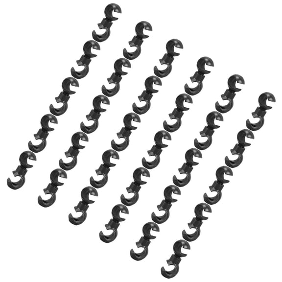 LEORX 30Pcs Bicycle Brake Line Clips in Black Plastic for Easy Cable Fixing and Bicycle Use