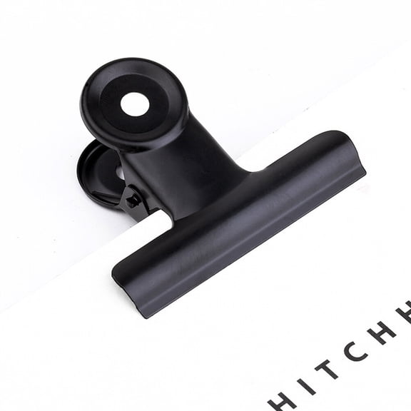 LEORX 30Pcs Black Metal Note Clips Corrosion Resistant Fixing Clips for Office and Home