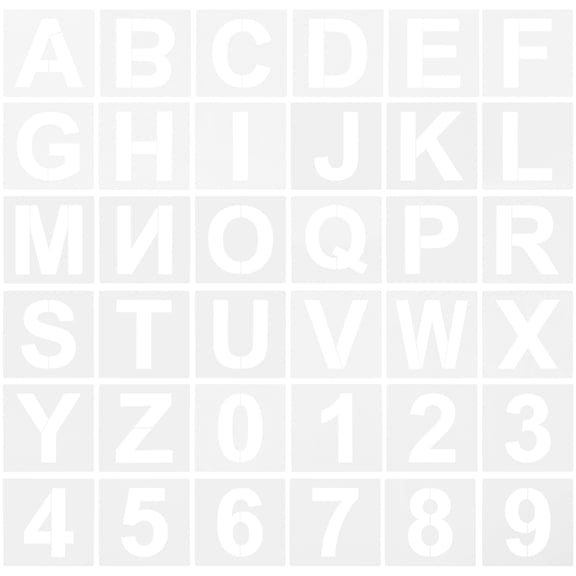 LEORX 36Pcs Durable Ivory Multi Function Stencils for Spray Paint and Crafts