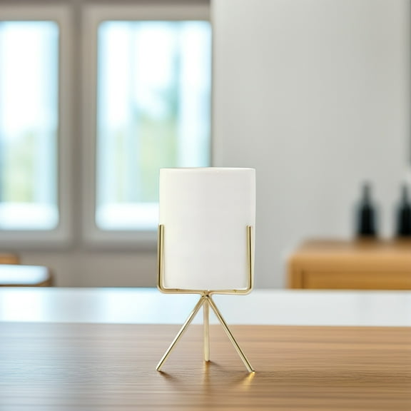 LEORX 3PCS Set of Mini Succulent Pots made of Ceramics in Golden for Table Top Use