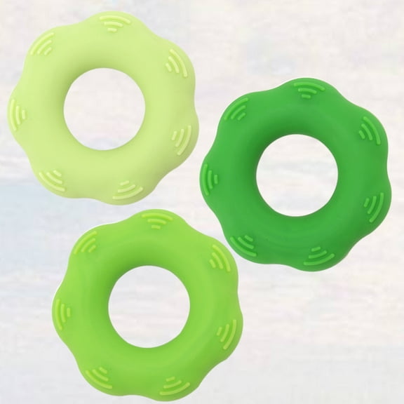 LEORX 3PCS Silicone Gripper Hand Strengthener Dark Green Grass Green for Prevent Injuries Work
