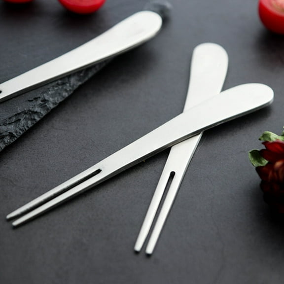 LEORX 3PCS Stainless Steel Fruit Fork Set for Appetizer Picks at KTV