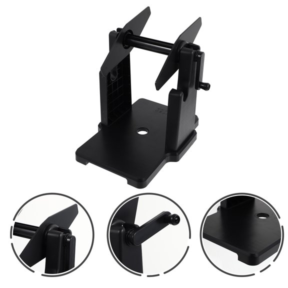 LEORX 3Pack Label Roll Holder Stand Black Plastic For Label Printing 28x22cm