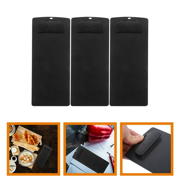 LEORX 3Pcs Abs Resin Clip Board for Menu Bills and Office Use
